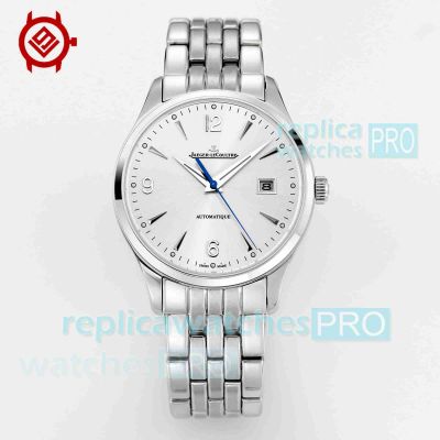 V9 Factory Swiss Jaeger-LeCoultre Master Control Date Silver Face SS Automatic Replica Watch 